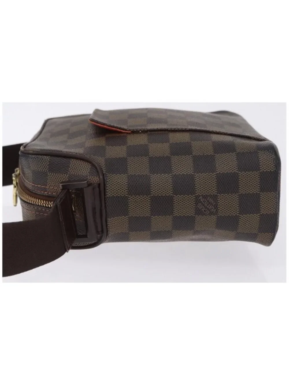 Authentic LOUIS VUITTON Damier Ebene Olaf PM Shoulder Bag N41442 LV
